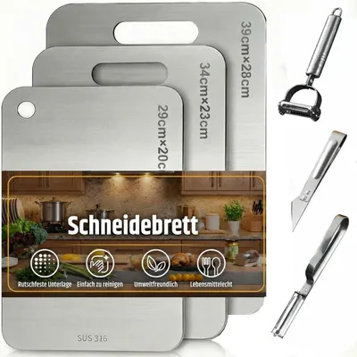 Titan-Schneidebrett-Set, 3er, 29x20/34x23/39x28 cm