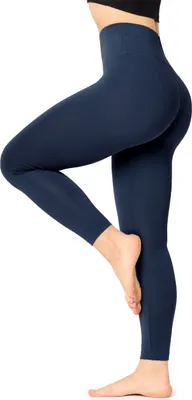 Produktbild von Bellivalini Damen Lange Leggings High Waist Slim aus Viskose für Yoga BLV50-292 (Marineblau, M)