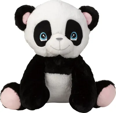 Produktbild von Plüschtier Teddybär Pandabär schwarz/weiß mit süßen Augen sitzend Höhe 40 cm kuschelig weich