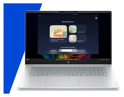 Obrázek produktu pro Notebook HP E4FB5EA, procesor Intel Core Ultra 7, přenosný počítač, 43,9 cm (17,3"), Full HD, 16 GB DDR5-SDRAM, 512 GB SSD, Wi-Fi 6 (802.11ax), Windows 11 Home, barva: šedá, stříbrná