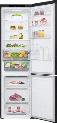 Produktbild von LG GBV22NCBEP Stand Kühl-Gefrierkombionation, 59,5 cm breit, 387 L, Total NoFrost, 0 Grad Zone, LINEARCooling, WLAN, schwarz