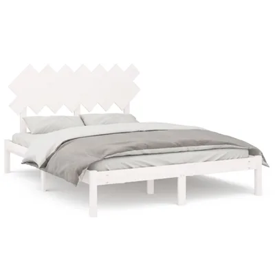 Produktbild von vidaXL Massivholzbett Weiß 140x200 cm