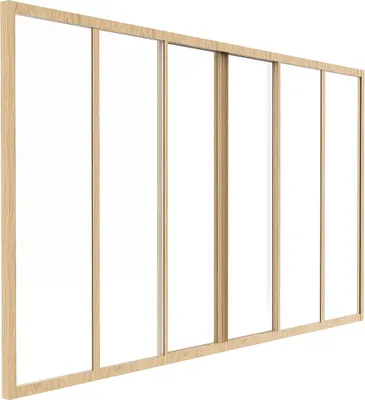 Produktbild von Verglaste pulverbeschichtete Aluminium-Schiebewand natürliches Licht 180 x 105 cm - RAVENA