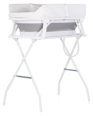 Obrázok produktu pre Detská vaňička Chipolino, prebaľovací pult 2 v 1 Sonata, skladací stojan, teplomer, nosnosť 11 kg, sivá