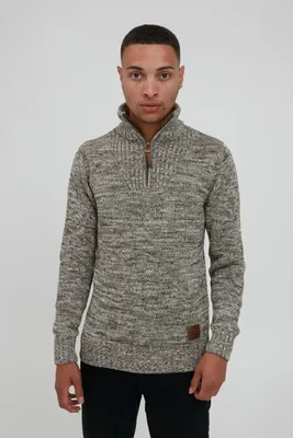 Produktbild von SOLID SDPhilostrate Herren Strickpullover Troyer Grobstrick Pullover mit Troyerkragen 100% Baumwolle Regular fit