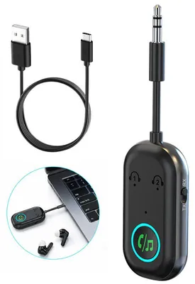 Produktbild von Bluetooth 5.3 Adapter 2-in-1 – Sender+Empfänger, aptX, 16h Akku | Für TV, AirPods, Stereo