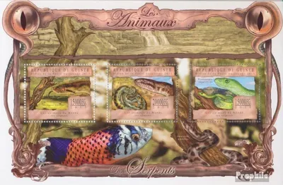 Produktbild von Briefmarken Guinea 2013 Mi 9817-9819 Kleinbogen (kompl. Ausgabe) postfrisch Schlangen (Eunectes notaeus)