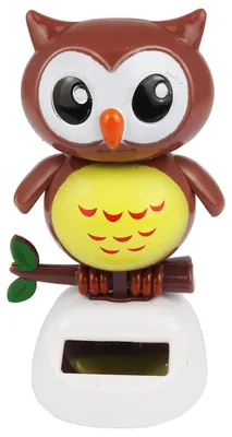 Produktbild von Wackelfigur Solar - Eule - braun