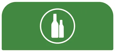 Produktbild von Rubbermaid Hinweisschild 2155303 f.Behältereinheit 57l Glas gn