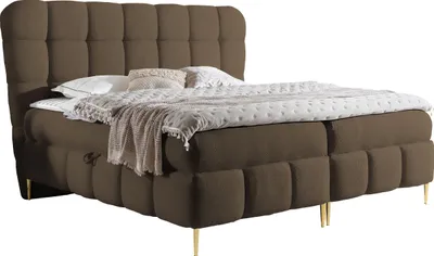 Produktbild von MIRJAN24 Boxspringbett mit zwei Bettkästen Lolly, Schlafzimmer Ehebett, Doppelbett mit Topper, Härtegrad H3 (Farbe: Freya 210.07, Größe: 140x200 cm)