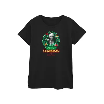 Productafbeelding van National Lampoon's Christmas Vacation - "Greyscale Clarkmas" T-shirt voor dames, model BI2078 (XXL), zwart