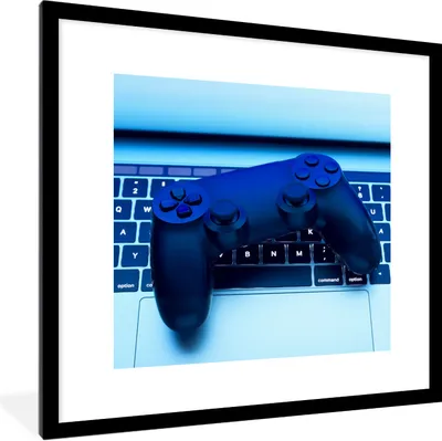 Produktbild von MuchoWow® Gerahmtes Poster Controller - Tastatur - Licht 40x40 cm - Poster mit Schwarzem Bilderrahmen Wandposter Rahmen Foto Bilder - Poster - Plakat im Rahmen