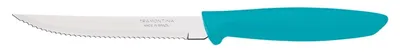 Immagine prodotto di Tramontina Plenus, coltello da carne seghettato, lama da 12 cm, colore turchese, modello 23410/885