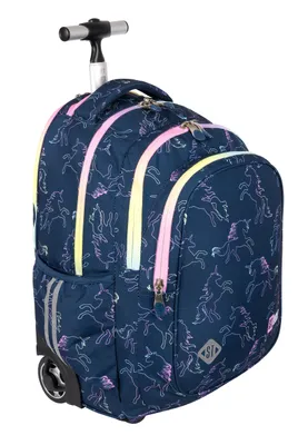 Produktbild von Trolley Rucksack mit Rollen und Teleskopgriff Schulranzen ST.RIGHT Kinder Mädchen Einhorn