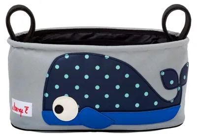 Produktbild von Kinderwagentasche Wal-Design, wasserabweisend, strapazierfähig, mit Zusatzablage und einfacher Befestigung