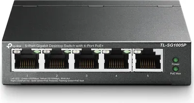Produktbild von TP-Link 5-portowy gigabitowy przełącznik biurkowy z 4 portami PoE
