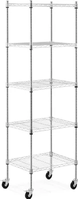Obrázok produktu pre Expondo Royal Catering Kovový regál – 60 x 45 x 190 cm – 50 kg – 4 kolieska –