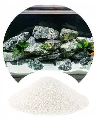 Zdjęcie produktu dla Piasek akwariowy, piasek kwarcowy 0,5–1 mm, biały, 16 kg