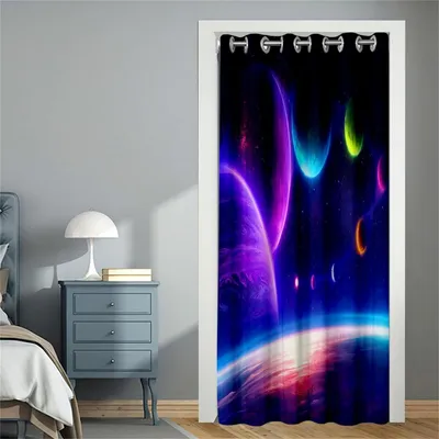 Produktbild von Verdunklungsvorhang mit Ösen Sternenhimmel 80x150cm
