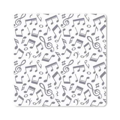 Produktbild von MuchoWow® Mauspad Mousepad Musiknoten - Muster - Musik 20x20 cm - Mousepads - Maus Mat - Pad - Mausunterlage - Desk Mat - Bureauartikeln