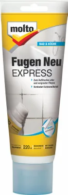 Produktbild von Molto Fugen Neu Express, Fliesenfuge, Flüssigkeit (gebrauchsfertig), Weiß, Wand, Matte Oberfläche, Badezimmer, Küche