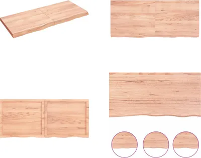 Produktbild von vidaXL Wandregal Hellbraun 140x60x(2 6) cm Massivholz Eiche Behandelt - Wandregal - Wandregale - Wandboard - Hängeregal