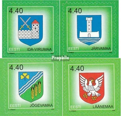 Produktbild von Briefmarken Estland 2005 Mi 507,508,523,524 (kompl.Ausg.) postfrisch Wappen