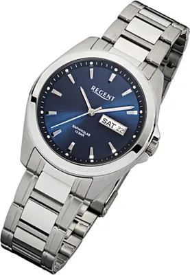Produktbild von Regent Herren Edelstahlarmband Uhr silber F-526 Quarzuhr URF526