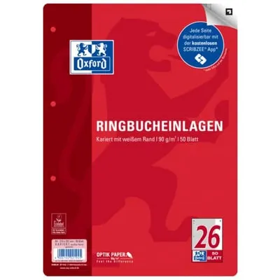 Produktbild von Oxford Ringbucheinlage A4 kariert - A4