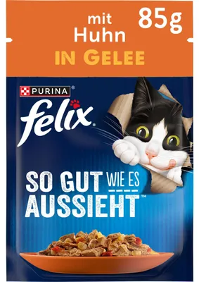 Image de FELIX, aussi bon qu'il en a l'air, en gelée, avec du poulet et des tomates, 26 portions de 85g