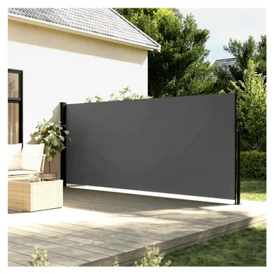 Produktbild von Ausziehbare Seitenmarkise Anthrazit 160x600 cm, Balkonmarkise wasserdicht für Terrasse, Wohnmobil, Garten und Café