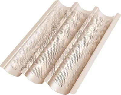Produktbild von Famanu Baguettebackblech mit Antihaftbeschichtung - Champagne, 38,5 x 28,5 x 3,5 cm