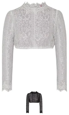 Produktbild von Ermelina Dirndlbluse Trachtenbluse Trachtenmode, Farbe:Offweiß, Größe:40/L
