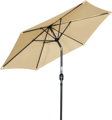 Image de Angel Living 300cm Parasol Inoxydable en acier et polyester Beige