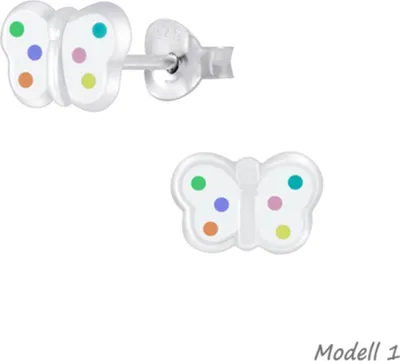 Produktbild von Kinder Ohrringe Silber 925 Ohrstecker Schmetterling Modell 1
