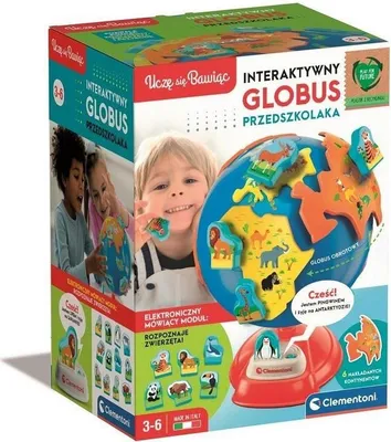 Obrázok produktu pre Interaktívny glóbus pre predškolákov Clementoni s hovoriacim panelom 50757