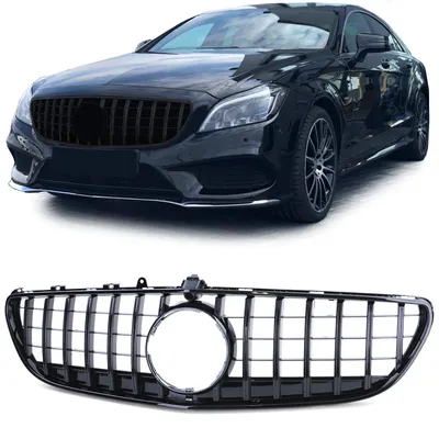 Productafbeelding van Sportgrill, zwarte glansuitvoering, voor Mercedes-Benz CLS C218, modeljaar 2014-2018 (facelift)