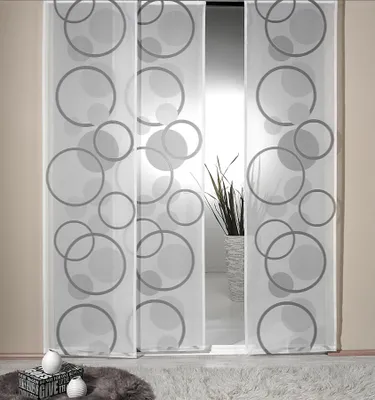 Obrázek produktu pro Heimtexland Plisovaná záclona Modern Living bílá šedá Posuvná záclona včetně příslušenství průsvitná přírodní Webstore Záclona Typ327