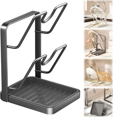 Produktbild von Omgoods - Topfdeckel-Organizer mit abnehmbarer Tropfschale