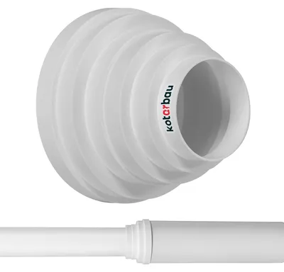 Image de Réducteur de ventilation raccord réducteur tuyau - Plastique - 80 mm à 160 mm - Blanc - Pour systèmes de ventilation