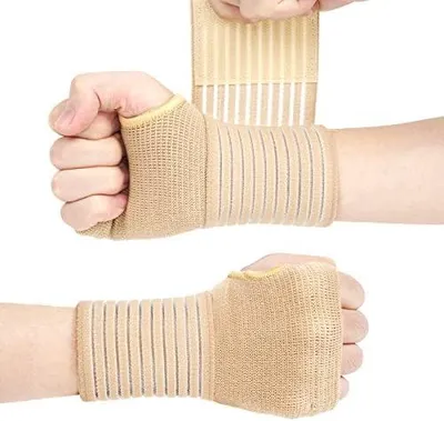 Produktbild von Handgelenkstütze, 2er-Pack, flexibles Handgelenkband für Karpaltunnelsyndrom, verstellbare Handbandage für Sport und Alltag, atmungsaktive Handgelenksbandage für Damen und Herren