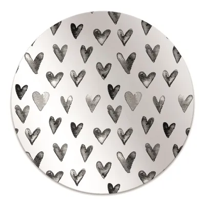 Obrázek produktu pro Kulatá ochranná podložka pod podlahu - Ochranná podložka pod židli - Podložka pod podlahu - 140x100 cm - Malované srdce