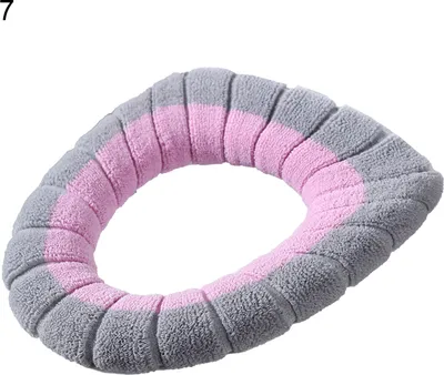 Produktbild von Sitzkissen weiche Textur Warm Stoff einfache Installation Toilette Deckel Cover Badezimmerlieferungen-7