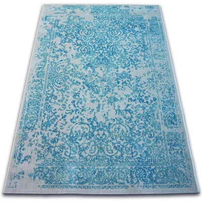 Produktbild von Teppich VINTAGE 22208/054 türkis / sahne klassische Rosette Blau 140x200 cm