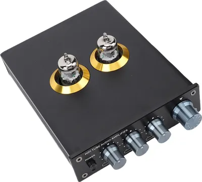 Zdjęcie produktu dla CHICIRIS Przedwzmacniacz lampowy HiFi, 20 Hz-20 kHz Audiofile Audiofilo ze stopu aluminium do użytku domowego (wtyczka UE)