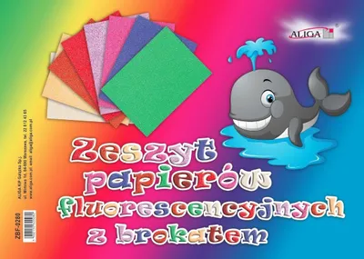 Zdjęcie produktu dla zeszyt papierów 25x35 FLUOERESCENCYJNYCH z brokatem | ZBF-0280