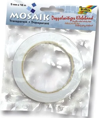 Produktbild von Folia 55022 Doppelseitiges Klebeband, 5mm x 18m, transparent