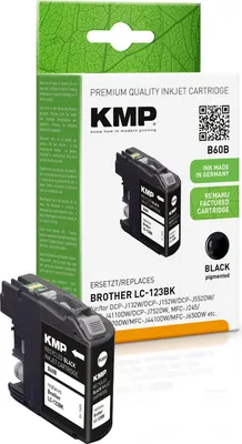 Zdjęcie produktu dla KMP B60B, Czarny, Tusz na bazie pigmentu, 14,1 ml, 1 szt., 600 stron(y), Jednopak