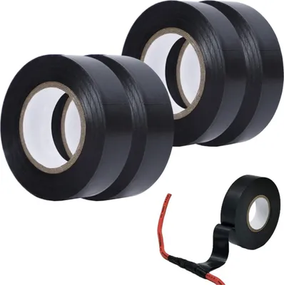 Produktbild von 4 Stück SelbstverschweißEndes Isolierband, Kabelbaum Klebeband, Isolierband Wasserdicht, Hitzebeständig Electrical Tape, Isolierband Schwarz für Reparaturen und Isolierung, 16mm x 20m/16mm x 15m