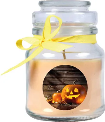 Image de Bougie parfumée en pot - Crème Halloween - Bonbon 120gr ( 30h )
